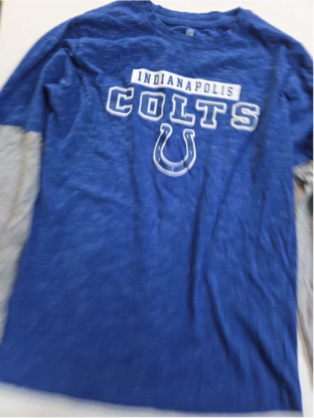 Indianapolis Colts Youth 14/16 NFL Football Team Long Sleeve Blue T-Shirt Mint